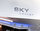 Werbeagentur · Wandlogo der Sky Lounge mit LED-Beleuchtung im Hintergrund.