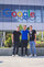 Geschäftsführer Matthias Vetter mit Fabian und Philipp von Google vor dem Google Komplex im Silicon Valley