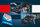 Moodboard für Bosch-Service mit Bildern aus der Werkstatt, den Farben Rot, Blau und weiß, sowie einem Schild mit dem Bosch-Service Logo unten links in der Ecke