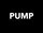 Werbeagentur · Darstellung des Wortes "Pump" als Keyword in weisser Schrift auf schwarzem Hintergrund.